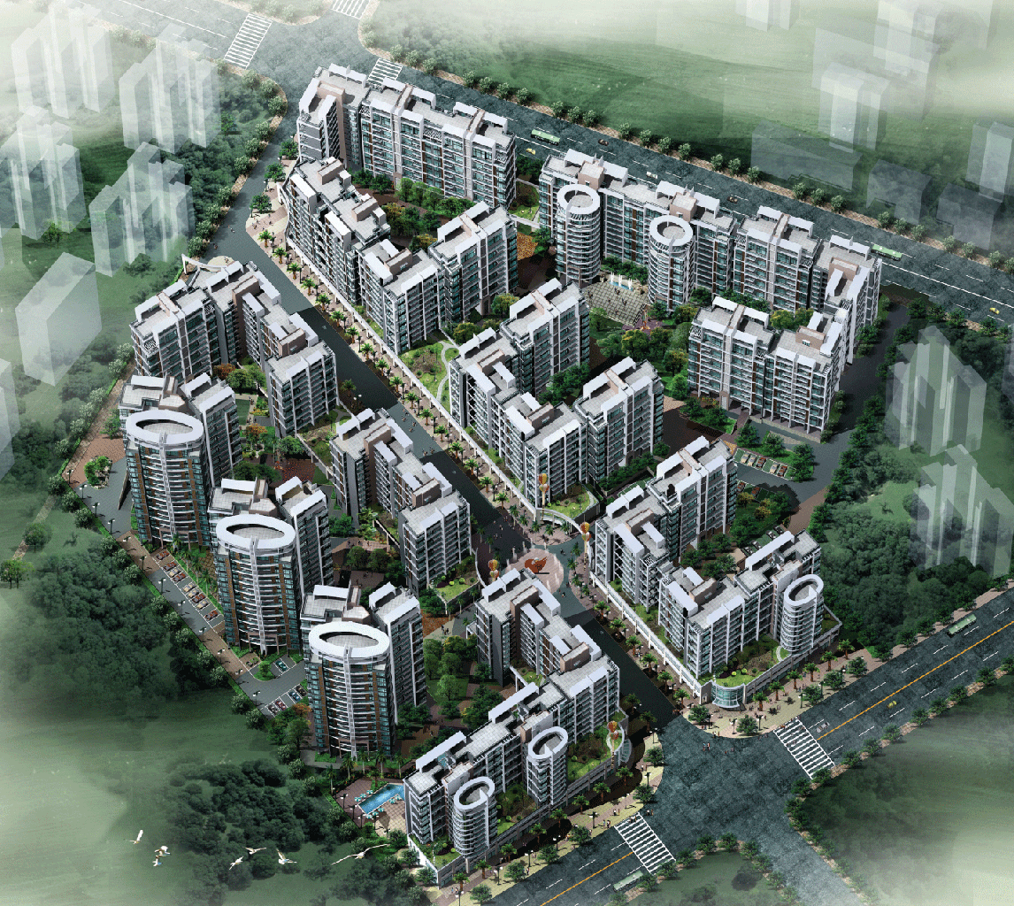 Aerial View of Dahua Mingdu